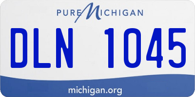 MI license plate DLN1045