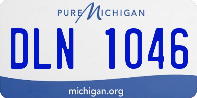 MI license plate DLN1046