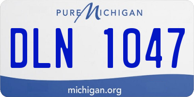 MI license plate DLN1047