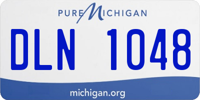 MI license plate DLN1048