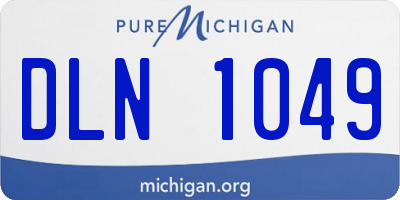 MI license plate DLN1049