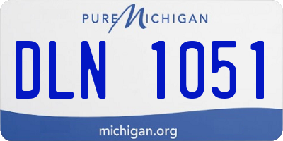 MI license plate DLN1051