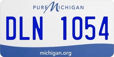 MI license plate DLN1054