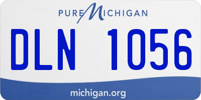 MI license plate DLN1056