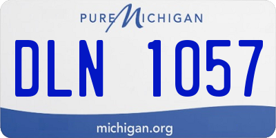 MI license plate DLN1057