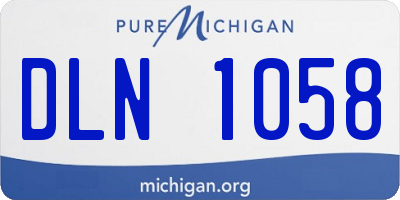 MI license plate DLN1058