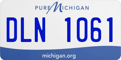 MI license plate DLN1061