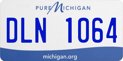 MI license plate DLN1064