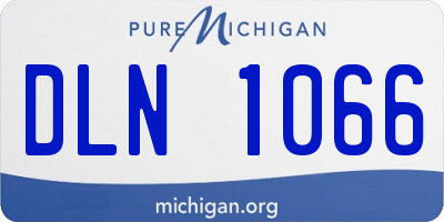 MI license plate DLN1066