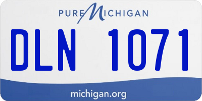 MI license plate DLN1071