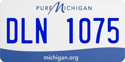 MI license plate DLN1075
