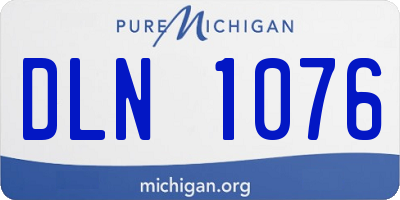 MI license plate DLN1076