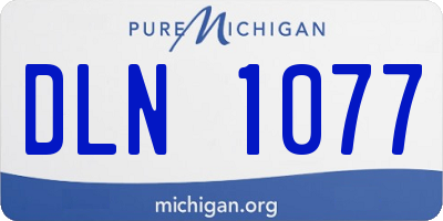 MI license plate DLN1077