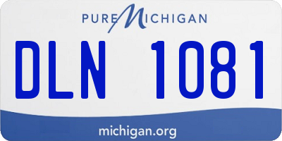 MI license plate DLN1081