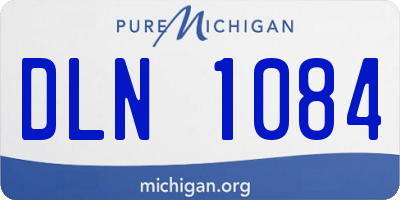MI license plate DLN1084