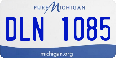 MI license plate DLN1085