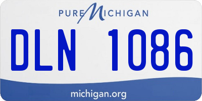 MI license plate DLN1086