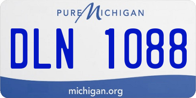MI license plate DLN1088