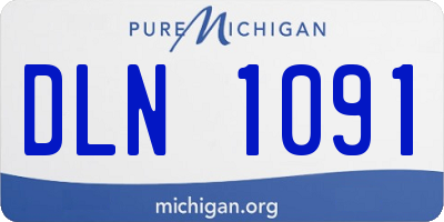 MI license plate DLN1091