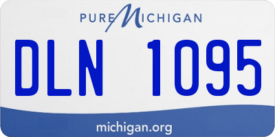 MI license plate DLN1095