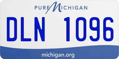 MI license plate DLN1096