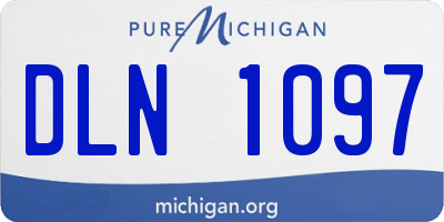 MI license plate DLN1097