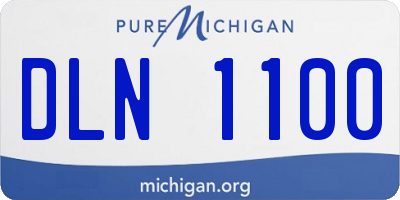 MI license plate DLN1100