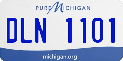 MI license plate DLN1101