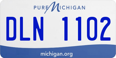 MI license plate DLN1102