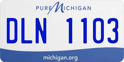 MI license plate DLN1103