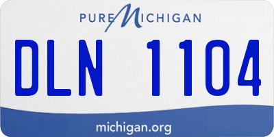 MI license plate DLN1104