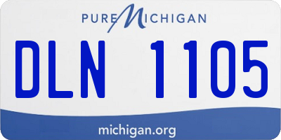 MI license plate DLN1105