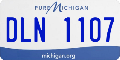 MI license plate DLN1107