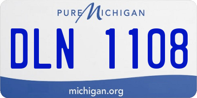 MI license plate DLN1108