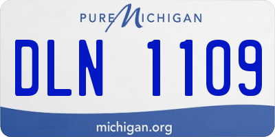 MI license plate DLN1109