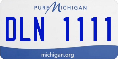 MI license plate DLN1111