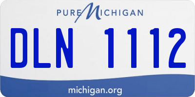 MI license plate DLN1112