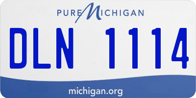 MI license plate DLN1114