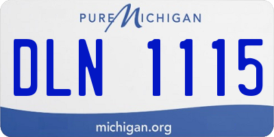 MI license plate DLN1115