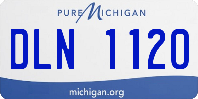 MI license plate DLN1120