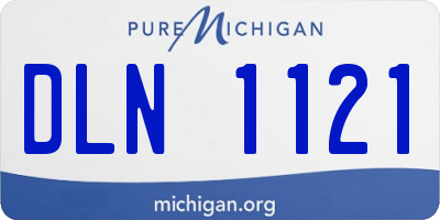 MI license plate DLN1121