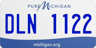 MI license plate DLN1122