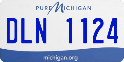 MI license plate DLN1124