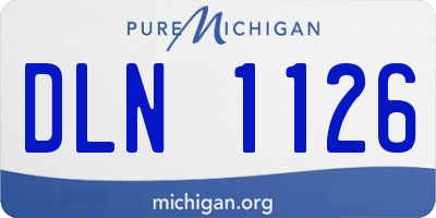 MI license plate DLN1126