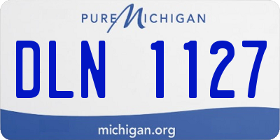 MI license plate DLN1127