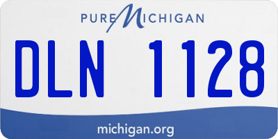 MI license plate DLN1128