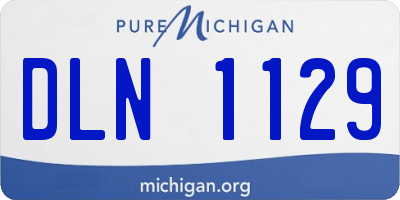 MI license plate DLN1129