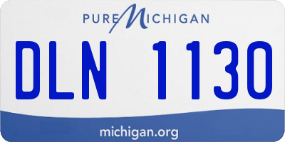 MI license plate DLN1130