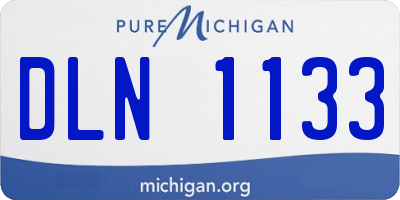 MI license plate DLN1133