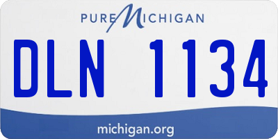 MI license plate DLN1134